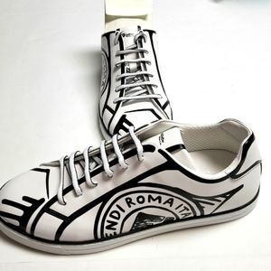 Fendi Roma X Joshua Vides TROMPE L’OEIL STAMP 9 US Leather Low-Top Men's Sneaker